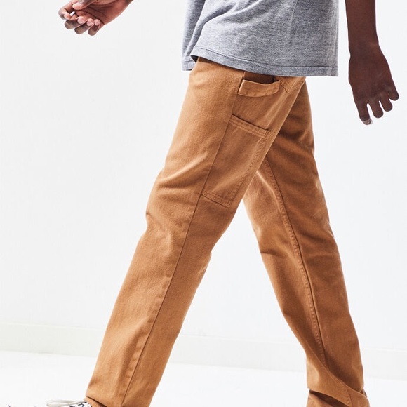 🔥PacSun Workwear Tan Slim Fit Carpenter Jeans NWT - Picture 6 of 10